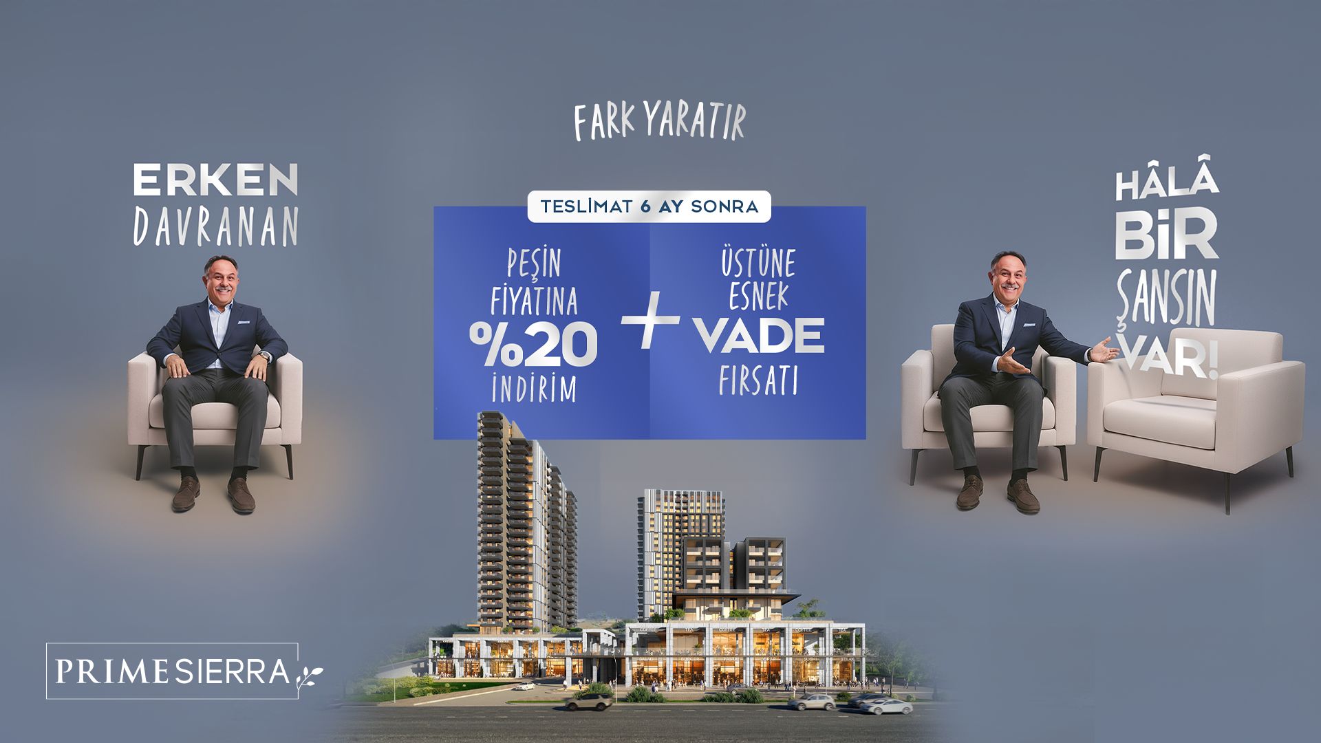 Peşin Fiyatına %20 İndirim <br> Üstüne Esnek Vade Fırsatı
